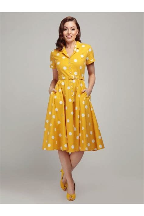 Collectif X Modcloth Caterina Painted Polka Swing Dress Collectif X