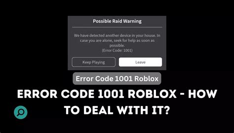 Understanding Error Code 1001 Roblox How To Deal With It