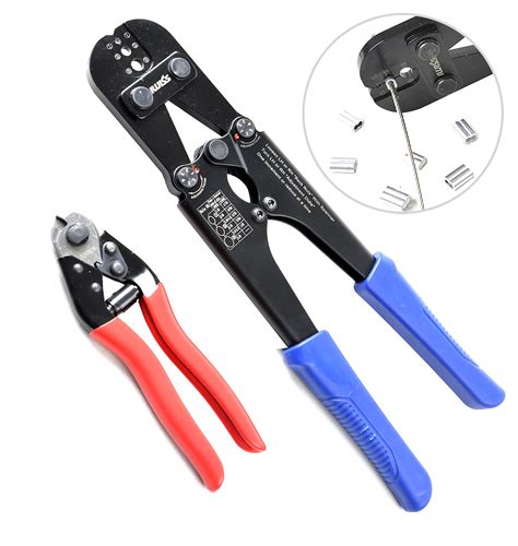 Iwiss Wire Rope Crimping Tool For Copper And Aluminum Oval Sleeves And