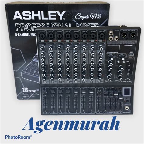 MIXER Mixing ASHLEY SUPER M8 M 8 Channel Bluetooth USB Reverb TERBAIK