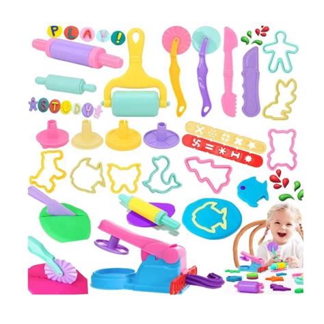 22 Pièces Outils de Pâte À Modeler Moules Kit Enfants Jouets Outils de