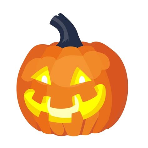 Conjunto Cara De Calabaza De Halloween Vector Premium