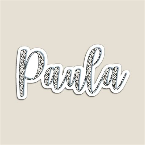 Paula Name Dalmatian Pattern Paula First Name Sticker For Sale By