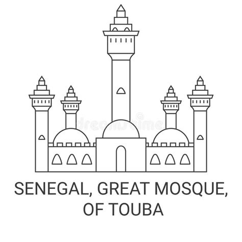 La Grande Mosquée Du Sénégal De Touba Voyage Symbole Vectoriel