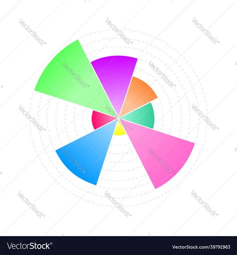 Circle chart template wheel diagram with 8 Vector Image