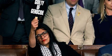 Rep. Rashida Tlaib Protests Netanyahu Speech With 'War Criminal' Sign