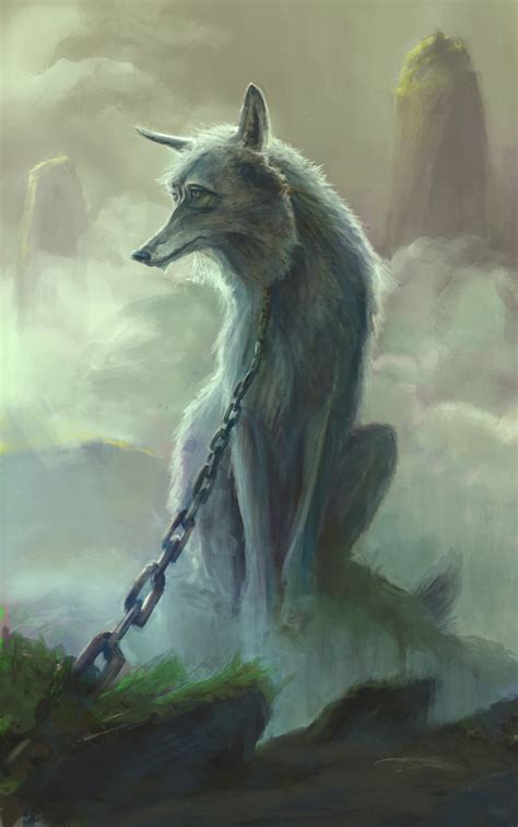 ArtStation - Fenrir the mythic Norse wolf