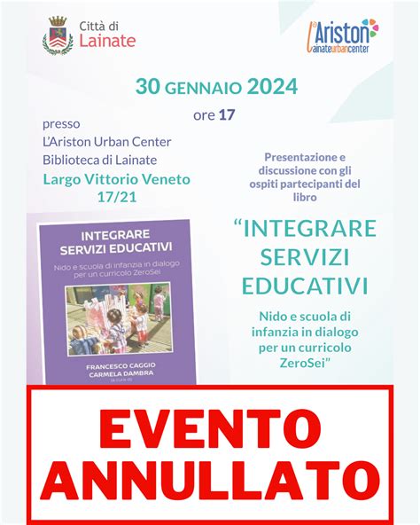 EVENTO ANNULLATO Integrare Servizi Educativi Nido E Scuola Dinfanzia