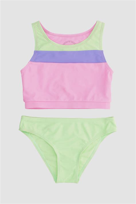 Bikini Surf Girl Tricolor 6 16a Rosado — Sisi