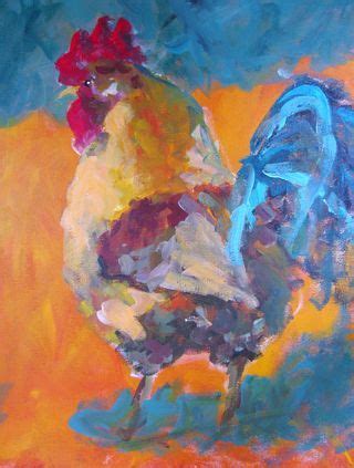 Slices Of Life By Leslie Saeta Rooster Art Funky Artist