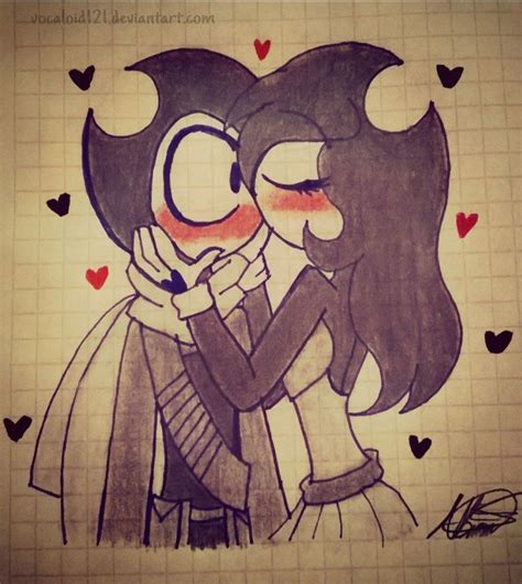 Kiss For My Ink Demon Ink Bendy X Ink Brenda By Vocaloid121 Cute Drawings Cartoon Drawings