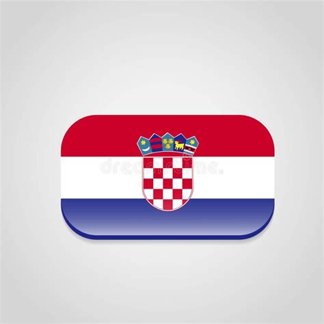 Vector Del Dise o De La Bandera De Croacia Ilustración del Vector