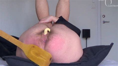 Wooden Paddle Punished Figged Pussy Pushes Out Ginger Hairy Pussy BDSM Clips4sale