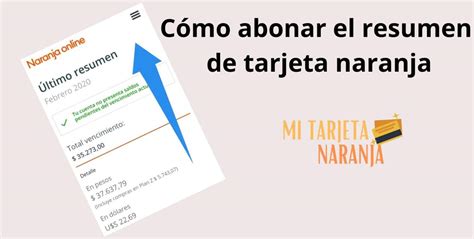 Tarjeta Naranja Resumen Solo Con Dni Blog Informativo