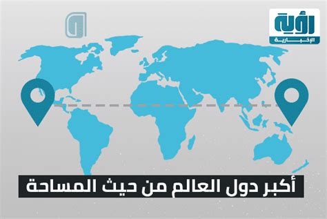 إنفوجراف أكبر دول العالم من حيث المساحة شبكة رؤية الإخبارية