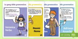 La Gang Della Grammatica Nomi Aggettivi Avverbi Verbi Pacco Presentazione