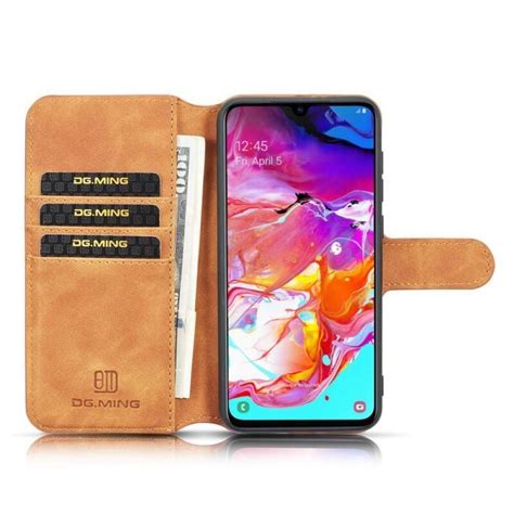 DG Ming Lommebokdeksel 3 Kort Samsung Galaxy A70 SM A705F Brun