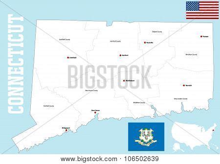 Connecticut County Vector & Photo (Free Trial) | Bigstock