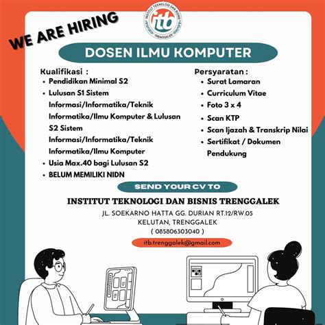 Lowongan Kerja Dosen Ilmu Komputer Di Institut Teknologi Dan Bisnis