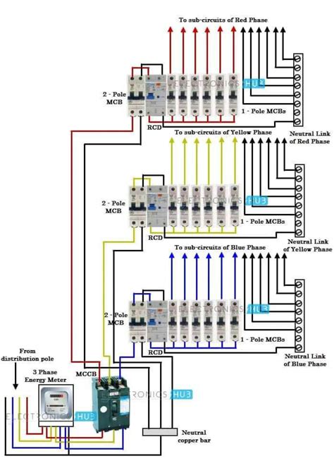 Energy Meter Diagram Single Phase Digital Energy Meter Circu