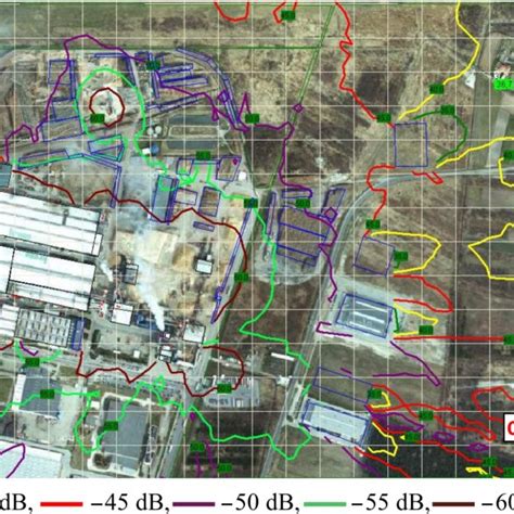 Acoustic map without noise sources reduction measures. | Download ...