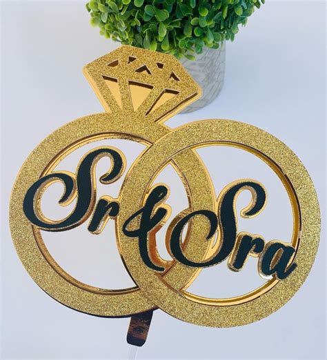 Gold Wedding Cake Topper