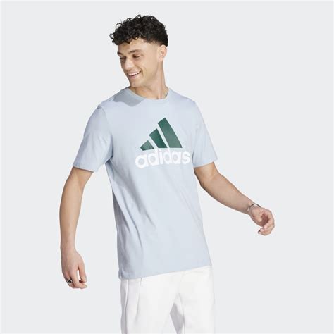 Adidas Essentials Single Jersey Big Logo Tee Blue Adidas Uae