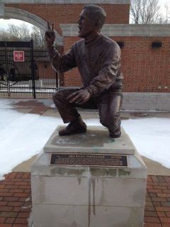 Ara Parseghian Statue out in front of Yager Stadium. He is a part of ...