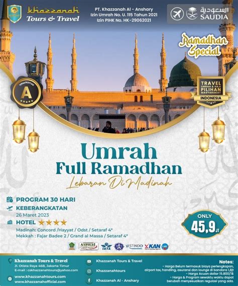 Paket Umroh Ramadhan 2023 Archives Khazzanah Tour Travel Umrah Haji