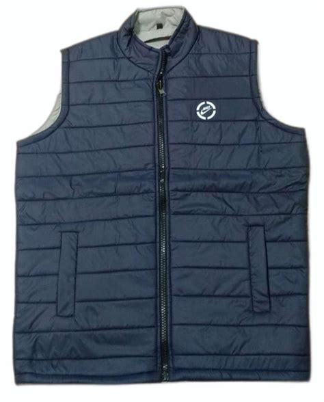 Men Navy Blue Polyester Sleeveless Jacket At Rs Piece Mens Half