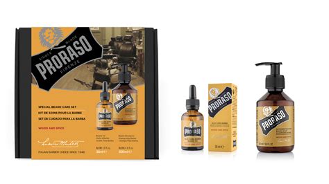 Proraso Duo Pack Beard Gift Set Wood And Spice Beard Oil Beard