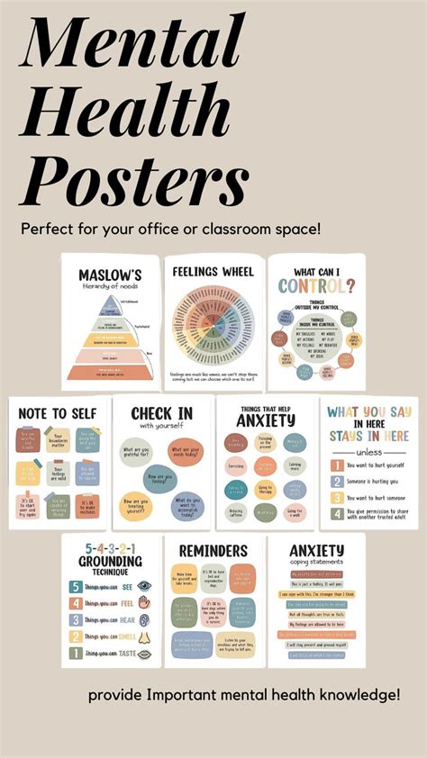 10 Pcs Care Mental Health Posters Mental Health Matters Poster