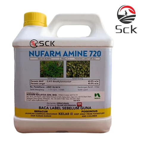 Nufarm Amine 720 4literracun Rumput Herbicide Lazada