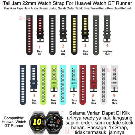 Jual Dtu Mm Dual Tone Strap Huawei Watch Gt Runner Tali Jam Tangan