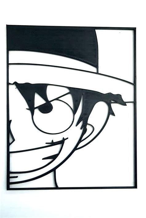 Monkey D Ruffy One Piece Wandbild 3D Gedruckt Anime Wanddeko One