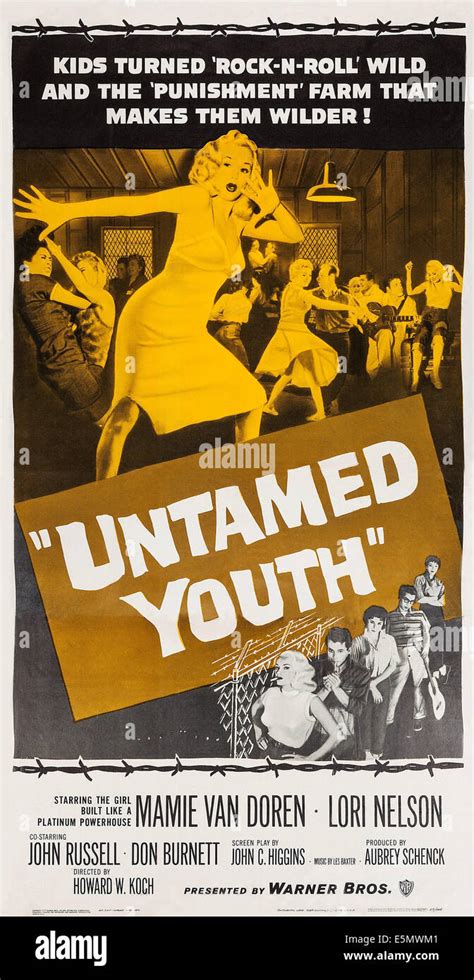 Untamed Youth Top Center Mamie Van Doren On Poster Art 1957 Stock