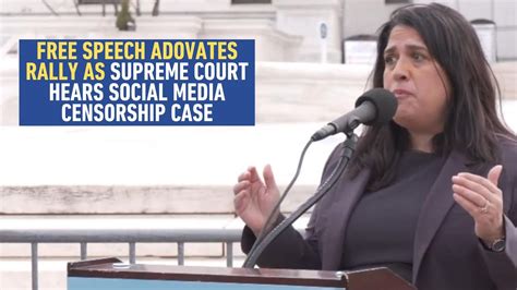 Free Speech Advocates Rally At Scotus Building As Justices Hear Social