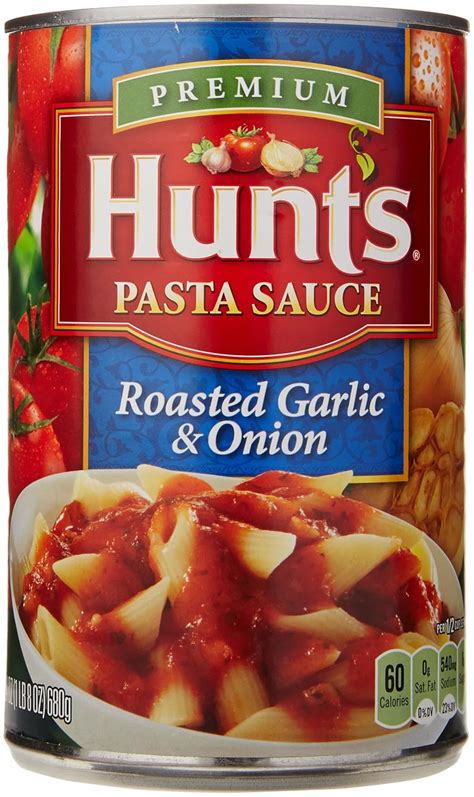 Hunts Pasta Sauce Roasted Garlic And Onion 24oz Can