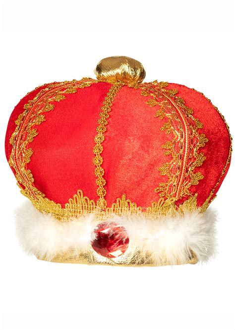 Couronne Royale Tissu Rouge Et M Tal Dor Cisel Aux Feux De La F Te