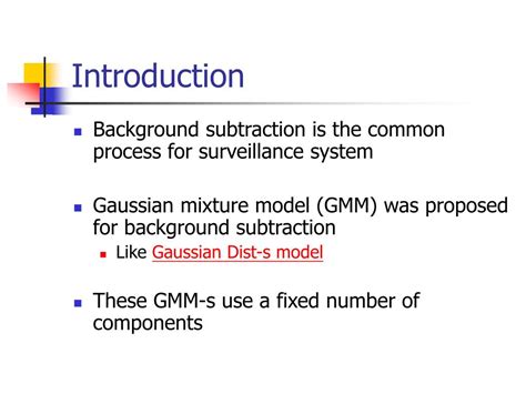 Ppt Improved Adaptive Gaussian Mixture Model For Background