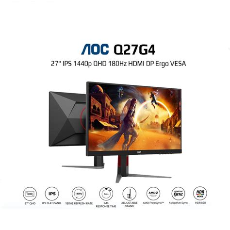 Jual Monitor Led Aoc Q G Ips Qhd P Hz Hdmi Dp Ergo Vesa