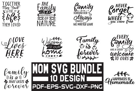 Mom Svg Bundle Graphic By Creativekhadiza124 · Creative Fabrica