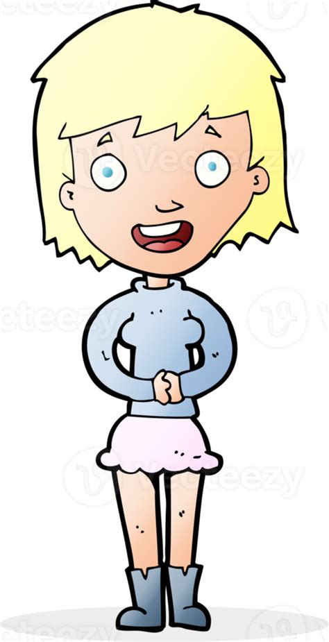 cartoon excited woman 40081691 PNG