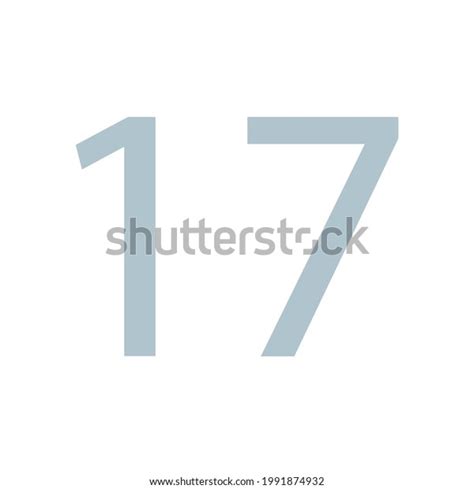 17 Number Simple Clip Art Vector Stock Vector (Royalty Free) 1991874932 ...