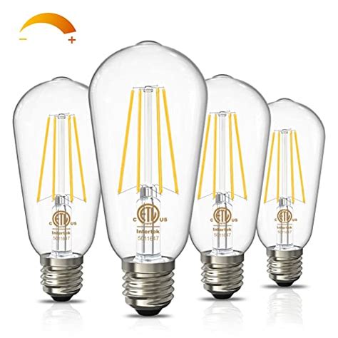 Volxon Dimmable E Edison Bulbs Watt Led Equivalent Vintage Style