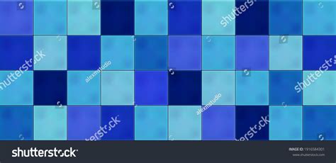 Blue Mosaic Ceramic Tiles Modern Seamless Stock Vector (Royalty Free) 1916584301 | Shutterstock