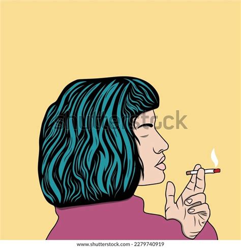 Smoking Girl Cartoon Images Stock Photos D Objects Vectors