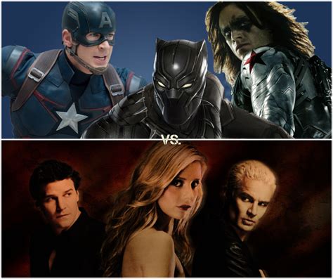 Mcu Captain America Winter Soldier And Black Panther Vs Buffy Angel And Spike Battles