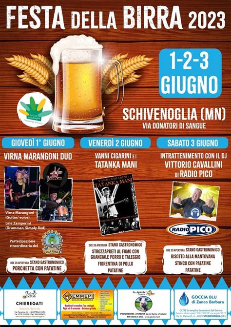 Festa Della Birra 2023 Schivenoglia MN Programma E Menu