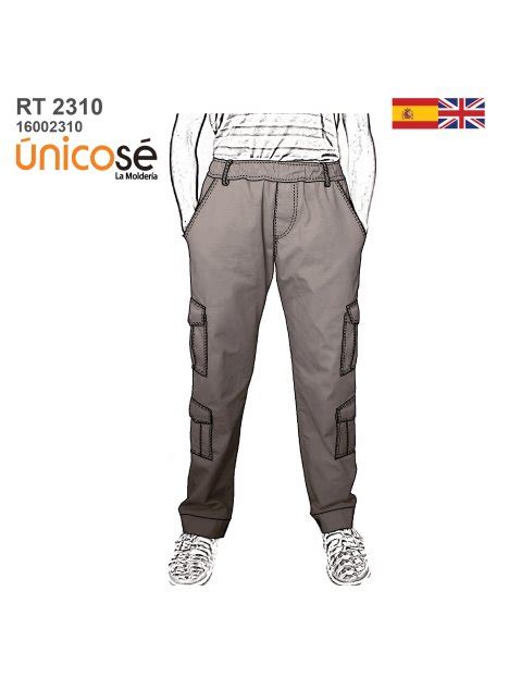 MOLDE PANTALON CARGO UNISEX 2310